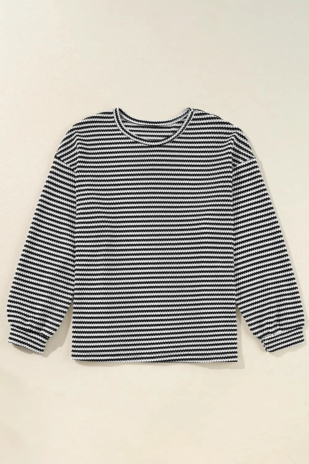 Chic plus size black striped tee - Love Salve